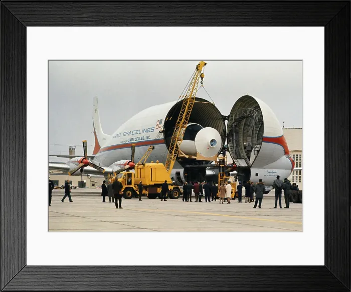 Framed Print : Workmen Unloading Cargo from a Super Guppy Plane Framed Print : Workmen Unloading Cargo from a Super Guppy Plane