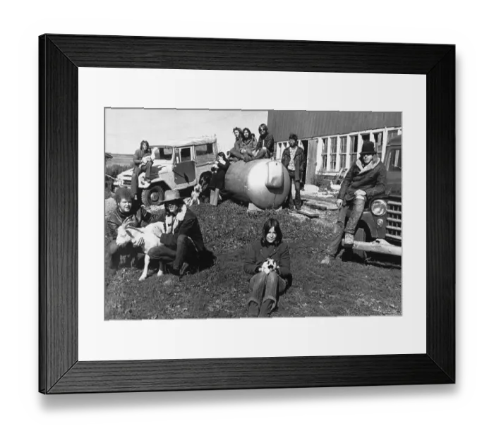 Framed Print : Members Of A Commune Pose For Portrait Framed Print : Members Of A Commune Pose For Portrait