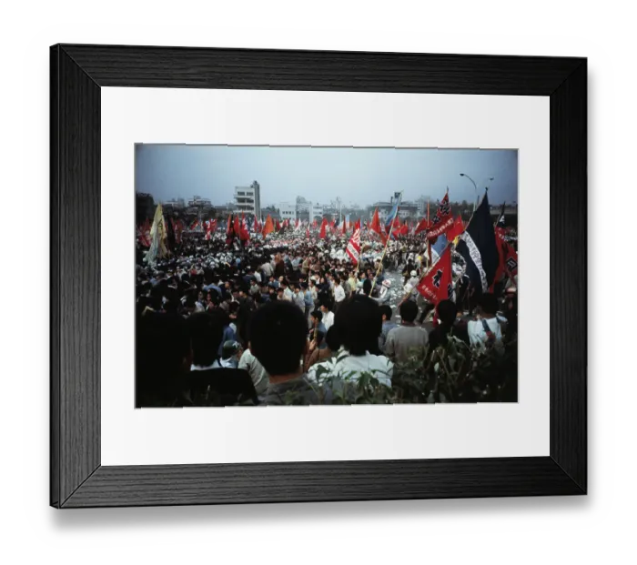Framed Print : People Parading in Demonstrations