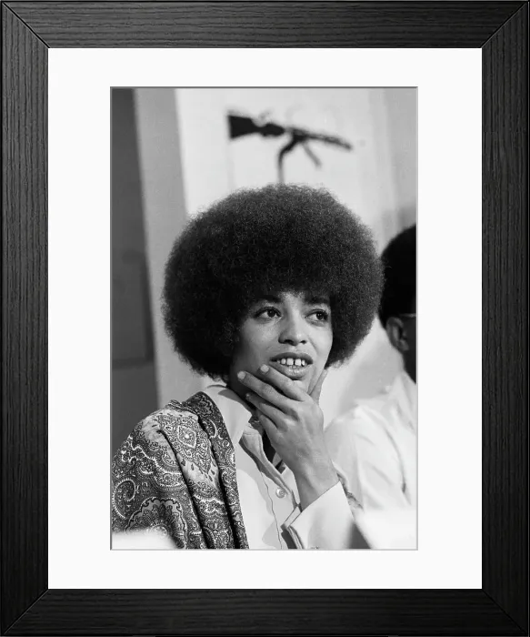 Framed Print : Angela Davis After Court Announcement Framed Print : Angela Davis After Court Announcement