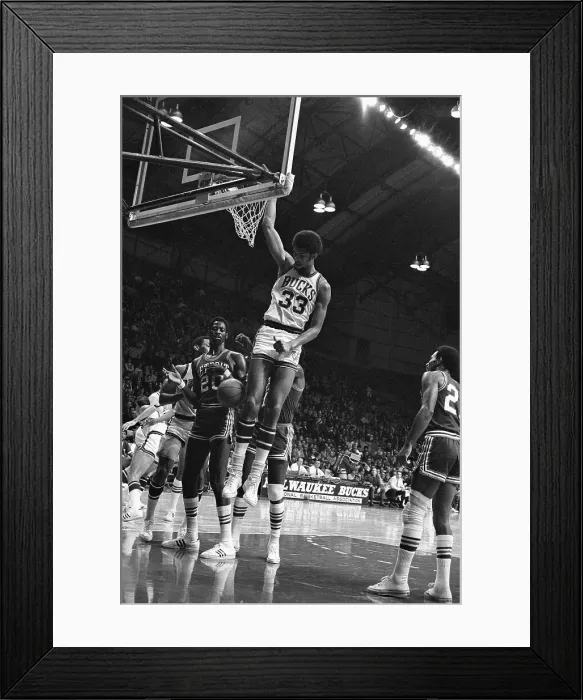 Framed Print : Lew Alcindor After Having Dunked Basketball Framed Print : Lew Alcindor After Having Dunked Basketball
