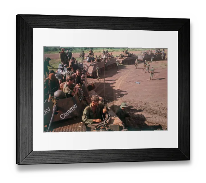 Framed Print : Cavalry Troops Entering Saigon Framed Print : Cavalry Troops Entering Saigon
