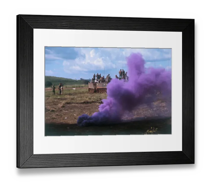 Framed Print : Cloud of Red Smoke for Military Diversion Framed Print : Cloud of Red Smoke for Military Diversion