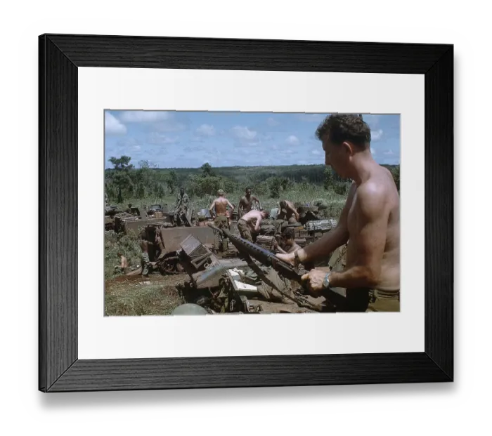Framed Print : Soldiers Checking Weaponry Framed Print : Soldiers Checking Weaponry