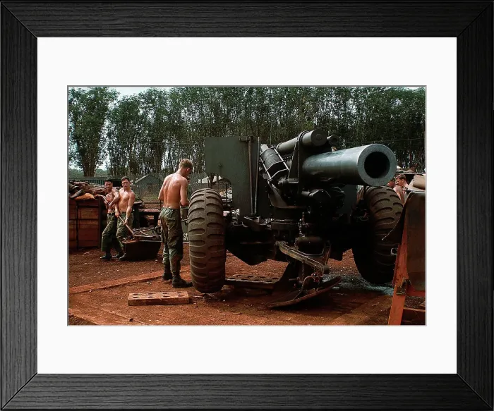 Framed Print : Soldiers Check Out Heavy Artillery Framed Print : Soldiers Check Out Heavy Artillery
