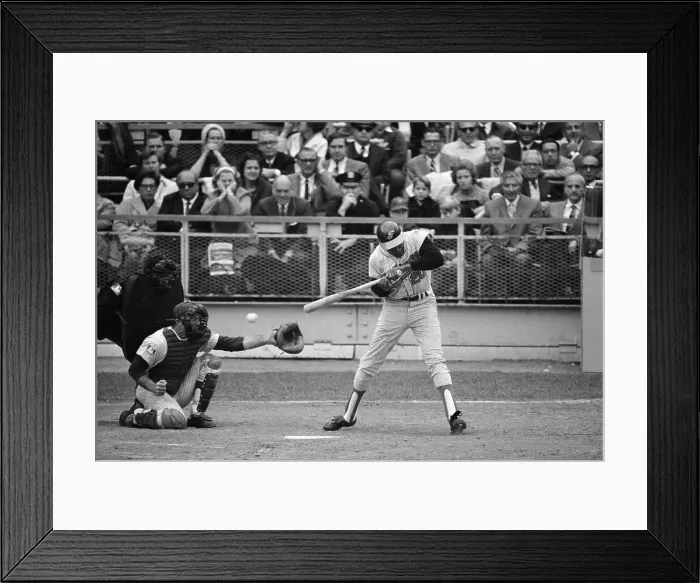 Framed Print : Frank Robinson Hit by Pitch
