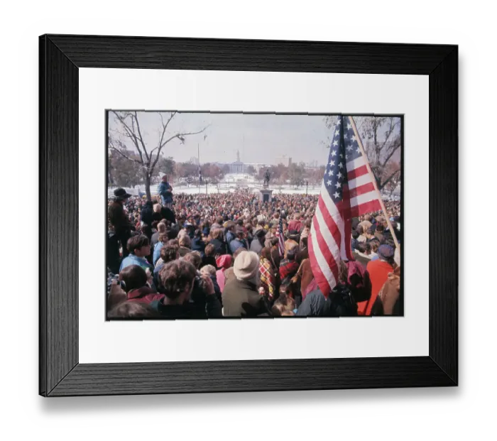 Framed Print : Anti-Vietnam War Demonstrators At Colorado State Capitol