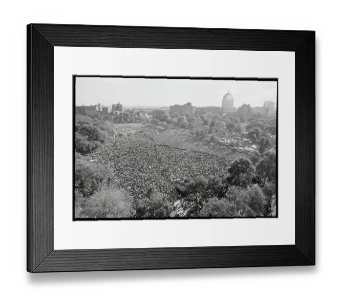 Framed Print : Crowd on Boston Common for Vietnam Moratorium Day Framed Print : Crowd on Boston Common for Vietnam Moratorium Day