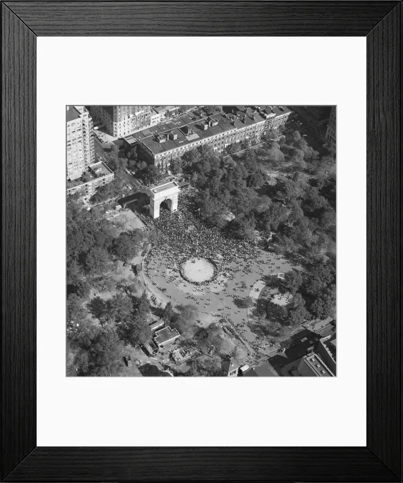 Framed Print : Peace Rally in Washington Square Park