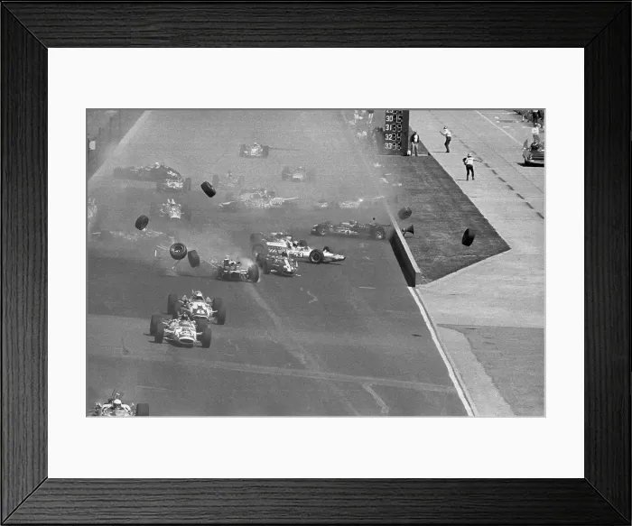 Framed Print : Multi-Car Crash During Indy 500 Framed Print : Multi-Car Crash During Indy 500
