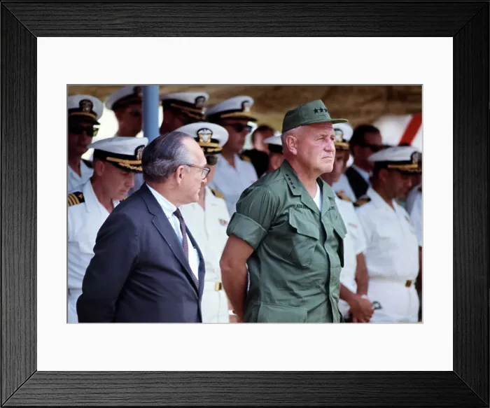 Framed Print : Creighton Abrams with Samuel Berger Framed Print : Creighton Abrams with Samuel Berger