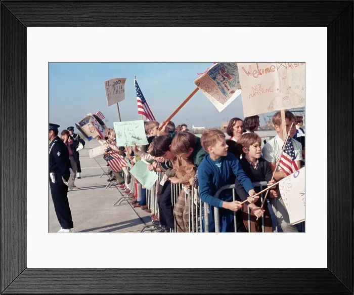 Framed Print : Children Waiting the Arrival of the Astronauts Framed Print : Children Waiting the Arrival of the Astronauts