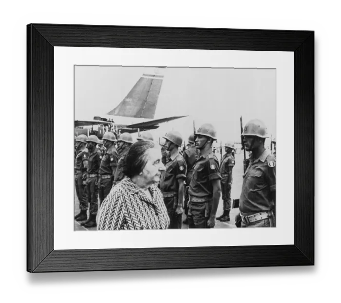 Framed Print : Golda Meir Reviewing Honor Guard Framed Print : Golda Meir Reviewing Honor Guard