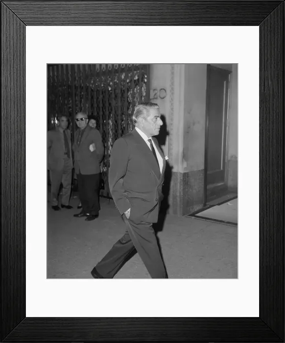 Framed Print : Aristotle Onassis Walking With His Hands in Pockets Framed Print : Aristotle Onassis Walking With His Hands in Pockets