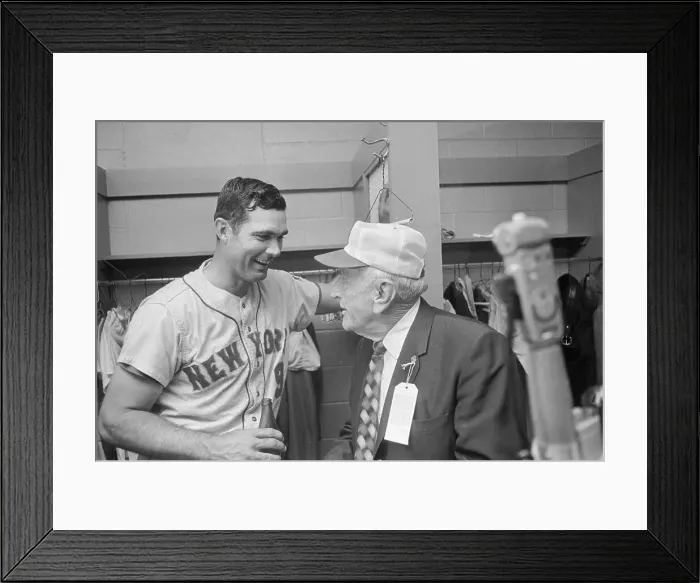 Framed Print : Casey Stengel Talking with J. C. Martin