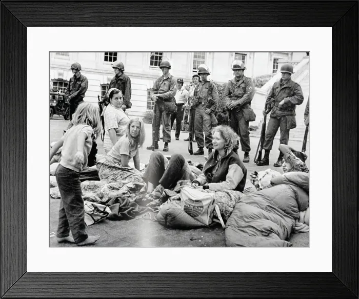 Framed Print : Welfare Demonstrators Protest Budget Framed Print : Welfare Demonstrators Protest Budget