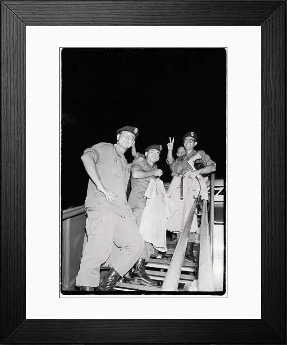 Framed Print : Us Military Men On Way Home Framed Print : Us Military Men On Way Home