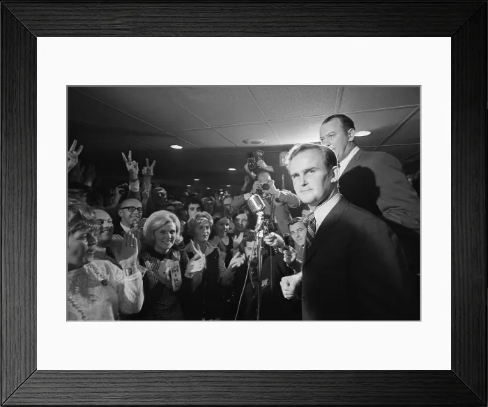 Framed Print : Michael Harrington Thanking Campaign Workers Framed Print : Michael Harrington Thanking Campaign Workers