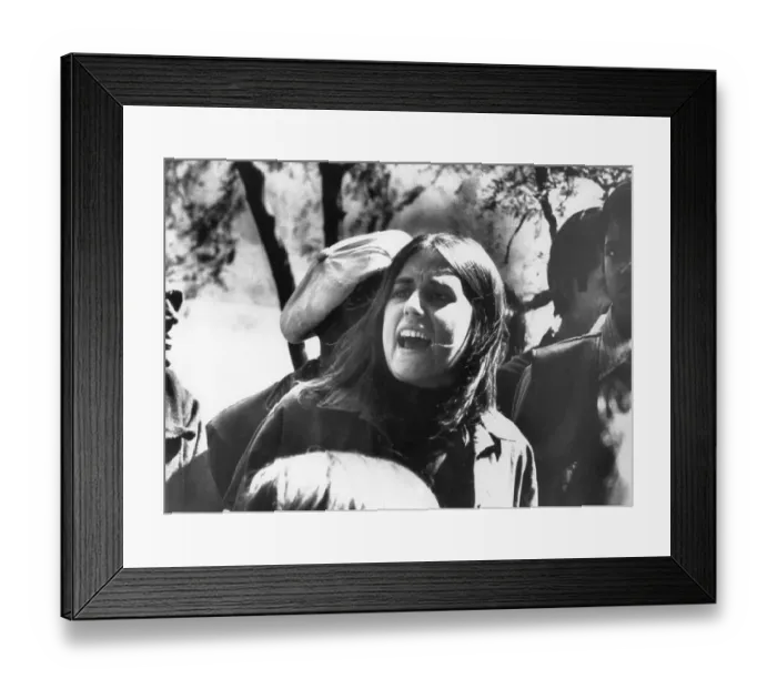 Framed Print : Bernadine Dohrn Speaks At Rally Framed Print : Bernadine Dohrn Speaks At Rally