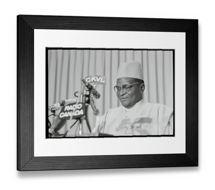 Framed Print : Hamani Diori Speaking at a New Conference Framed Print : Hamani Diori Speaking at a New Conference