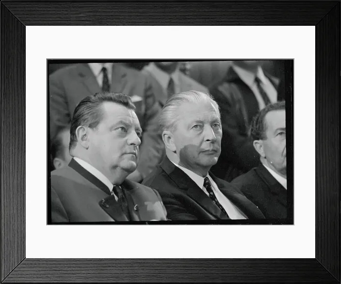 Framed Print : Kurt George Kiesinger in Audience with Franz Josef Straus Framed Print : Kurt George Kiesinger in Audience with Franz Josef Straus