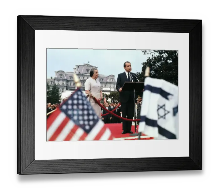 Framed Print : President Nixon Welcoming Golda Meir Framed Print : President Nixon Welcoming Golda Meir