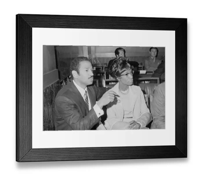 Framed Print : Representatives John Conyers Jr. and Shirley Chisholm Framed Print : Representatives John Conyers Jr. and Shirley Chisholm