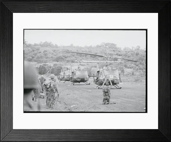 Framed Print : Vietnam Mission Underway with Helicopters Framed Print : Vietnam Mission Underway with Helicopters