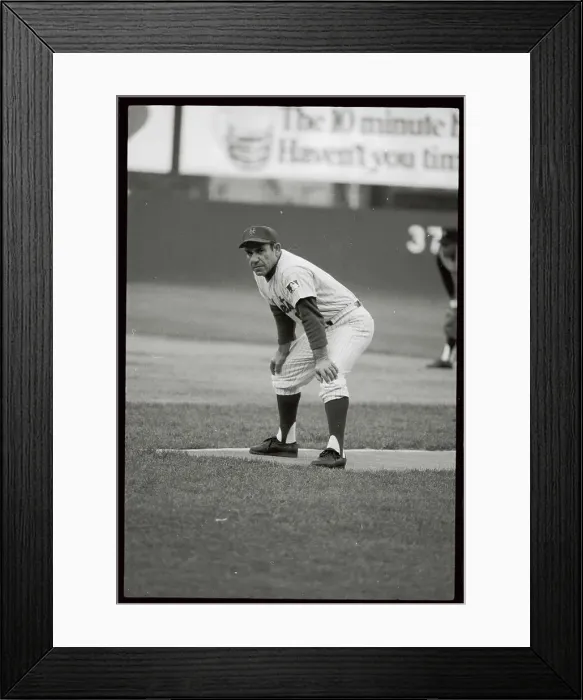 Framed Print : Mets Firstbase Coach, Yogi Berra
