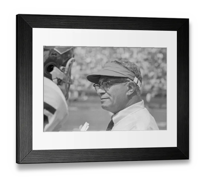 Framed Print : Coach Vince Lombardi and Sonny Jurgensen Framed Print : Coach Vince Lombardi and Sonny Jurgensen