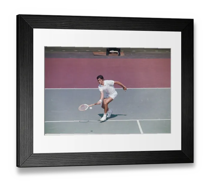 Framed Print : Ilie Nastase Delivering a Forehand Framed Print : Ilie Nastase Delivering a Forehand