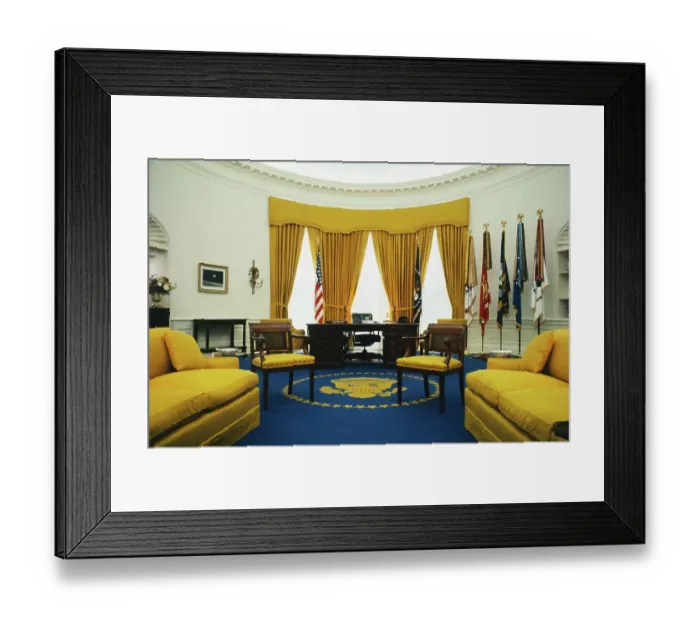 Framed Print : View of President Richard Nixon's Office