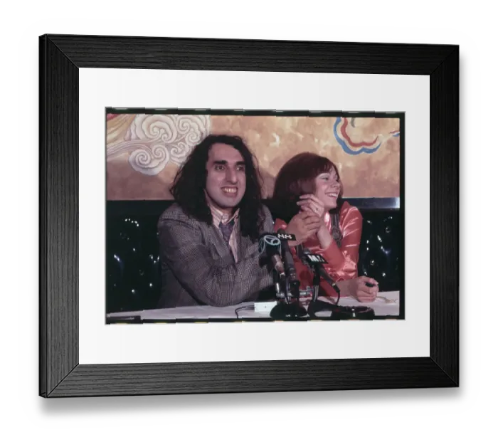 Framed Print : Tiny Tim Pictured with Vicki Budinger
