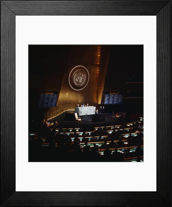 Framed Print : Richard Nixon Speaking at the United Nations