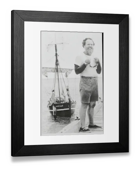 Framed Print : William Verity and His Boat Framed Print : William Verity and His Boat