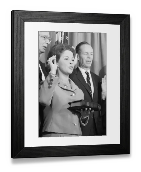 Framed Print : Shirley Temple Being Sworn In To Un Framed Print : Shirley Temple Being Sworn In To Un