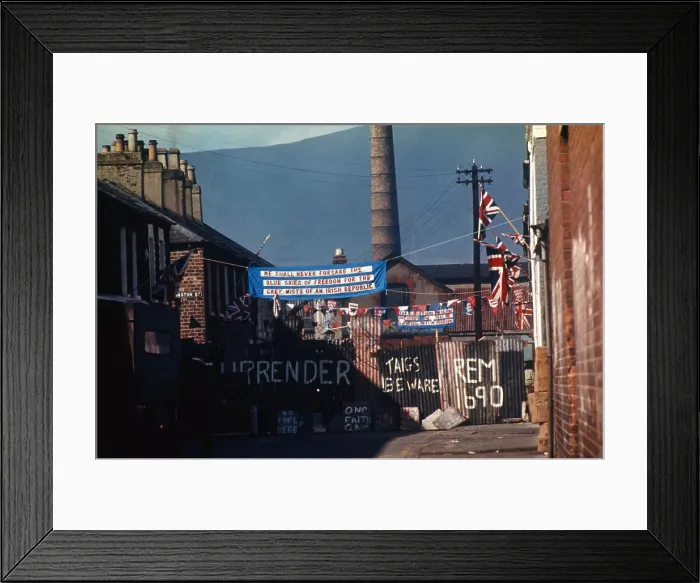 Framed Print : Barricade Erected by Belfast Protestants 1969 Framed Print : Barricade Erected by Belfast Protestants 1969