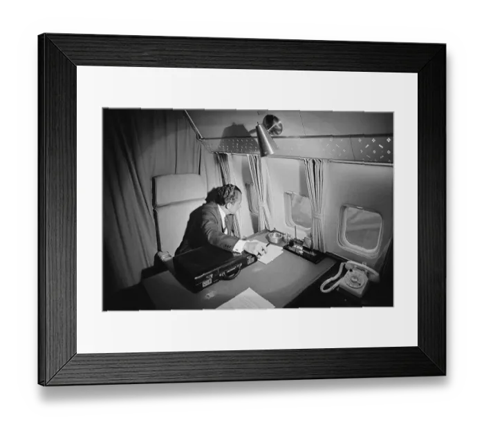 Framed Print : President Nixon Looking Out Window of Airplane Framed Print : President Nixon Looking Out Window of Airplane
