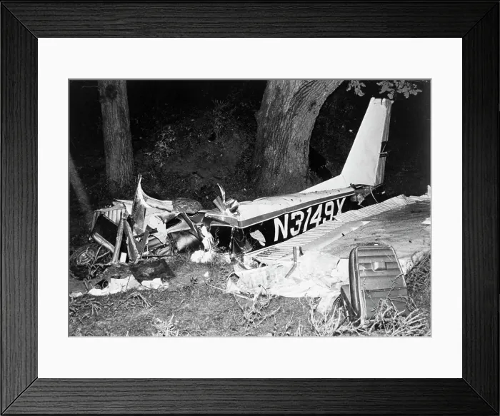 Framed Print : Wreckage of Rocky Marciano's Plane Crash Framed Print : Wreckage of Rocky Marciano's Plane Crash