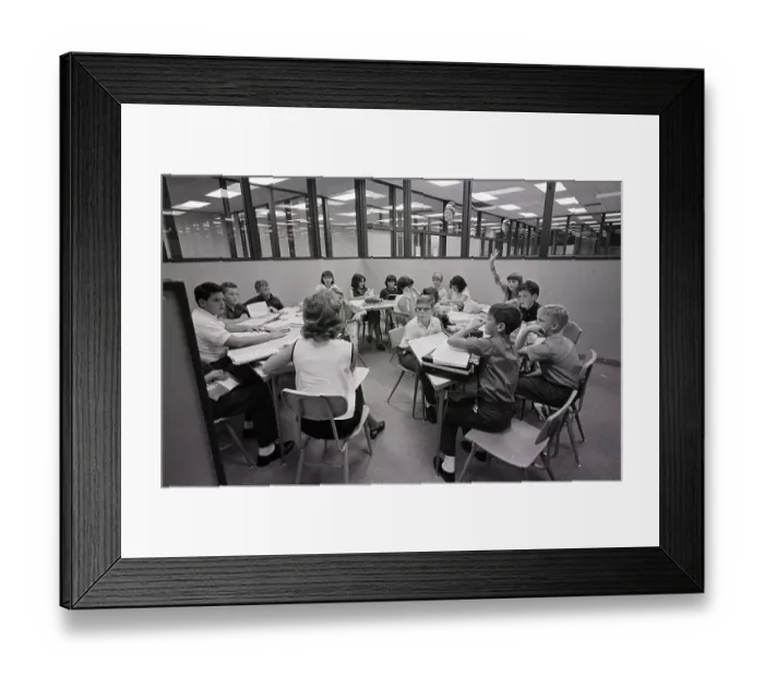 Framed Print : Elementary Students Learn Grammar in a Group Framed Print : Elementary Students Learn Grammar in a Group
