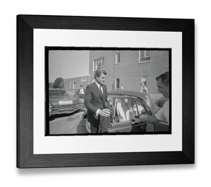 Framed Print : Edward Kennedy Entering a Car