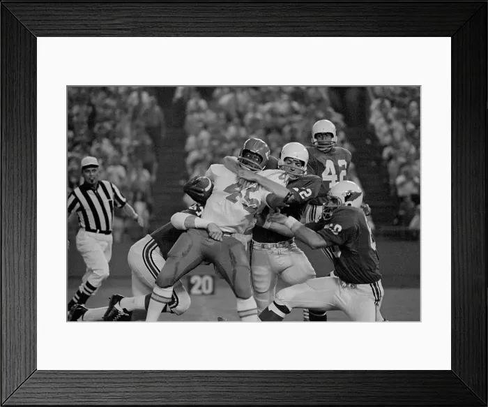 Framed Print : Robert Holmes, Clyde Williams, Roger Wehrli and Dave Meggyesy in Football Tackle