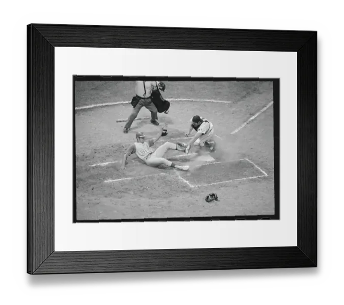 Framed Print : Reggie Jackson Sliding Home Framed Print : Reggie Jackson Sliding Home