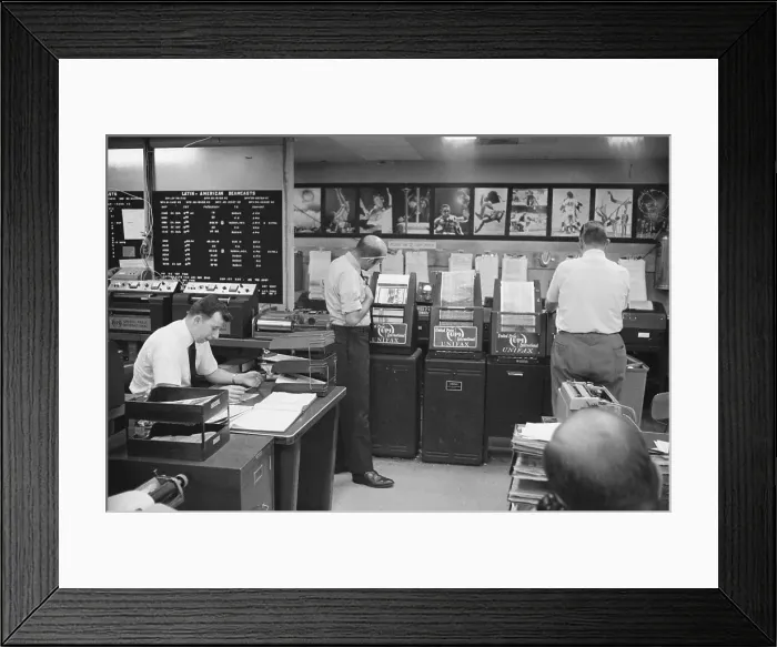 Framed Print : Upi Employees At Work Framed Print : Upi Employees At Work