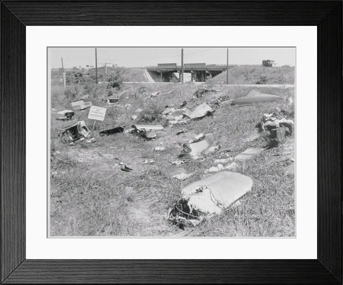 Framed Print : Garbage Ridden Neighborhood Site Framed Print : Garbage Ridden Neighborhood Site