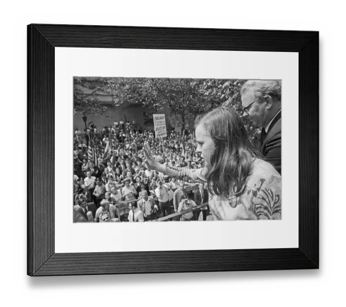 Framed Print : Bernadette Devlin at Anti-British Rally in New York Framed Print : Bernadette Devlin at Anti-British Rally in New York