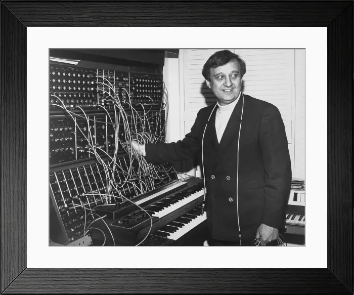 Framed Print : Gershon Kingsley Demonstrating Moog Synthesizer Framed Print : Gershon Kingsley Demonstrating Moog Synthesizer