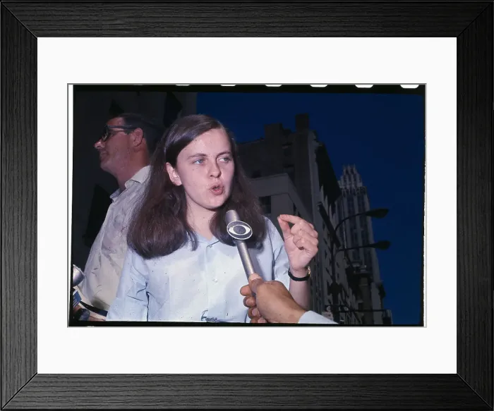 Framed Print : Bernadette Devlin Speaking into One Microphone Framed Print : Bernadette Devlin Speaking into One Microphone