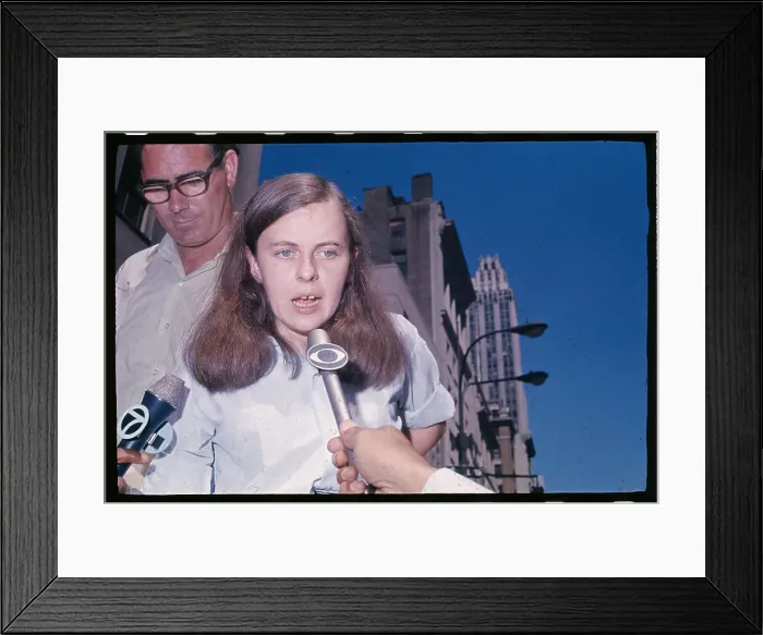 Framed Print : Bernadette Devlin Speaking into Two Microphones Framed Print : Bernadette Devlin Speaking into Two Microphones