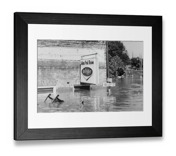 Framed Print : Valley Street Flooded Framed Print : Valley Street Flooded